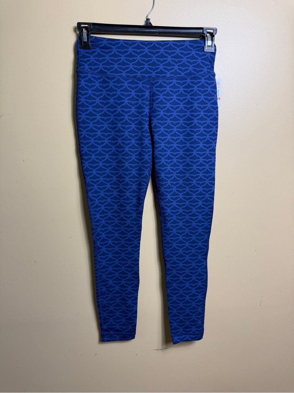 NWT vineyard vines, deep bay printed performance legging XS blue